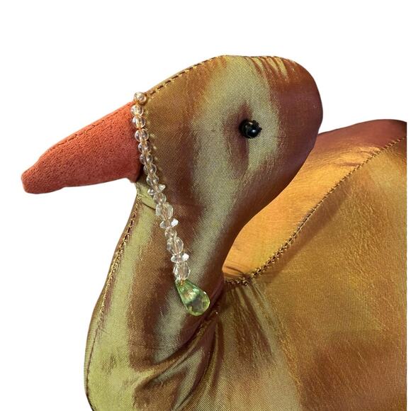 Large Stuffed Fabric Tom Turkey Thanksgiving Decor Satin Centerpiece‎ Plush 18" - Picture 9 of 13